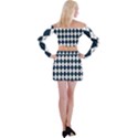 Plaid pattern Off Shoulder Top with Skirt Set View2