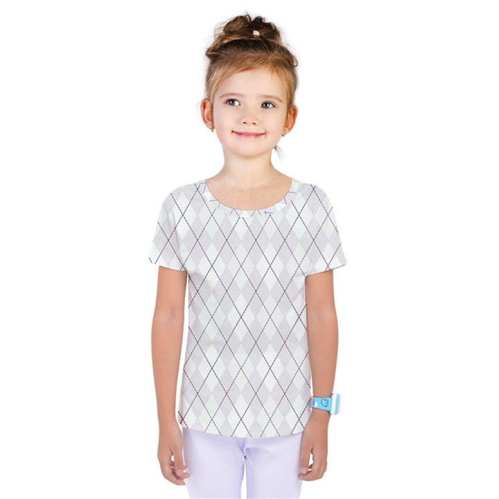 Plaid pattern Kids  One Piece Tee