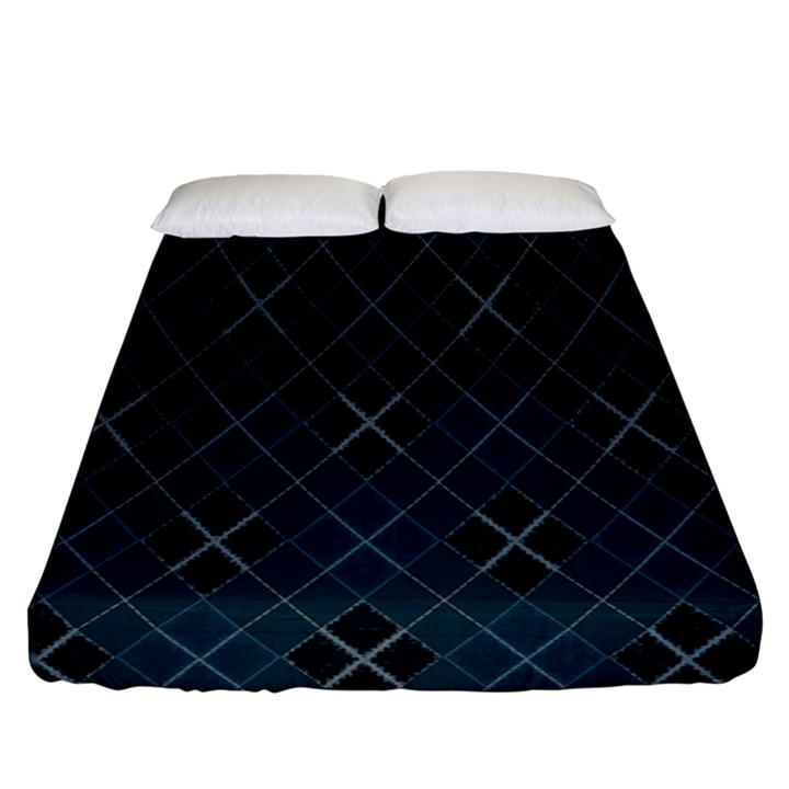 Plaid pattern Fitted Sheet (Queen Size)