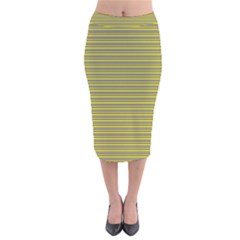 Lines Pattern Velvet Midi Pencil Skirt