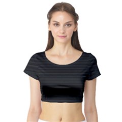 Lines Pattern Short Sleeve Crop Top (tight Fit)