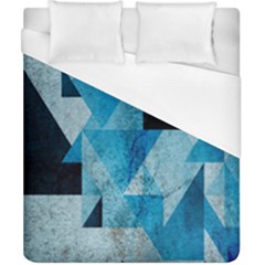 Plane And Solid Geometry Charming Plaid Triangle Blue Black Duvet Cover (california King Size) by Mariart