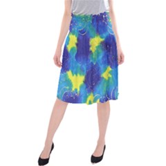 Mulberry Paper Gift Moon Star Midi Beach Skirt by Mariart