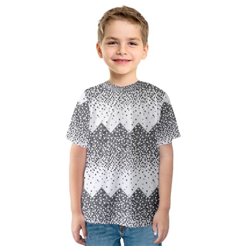 Original Plaid Chevron Wave Kids  Sport Mesh Tee by Mariart