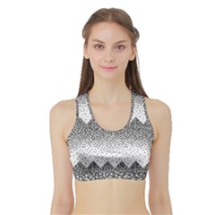 Original Plaid Chevron Wave Sports Bra With Border by Mariart