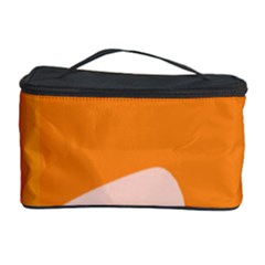 Screen Shot Circle Animations Orange White Line Color Cosmetic Storage Case by Mariart