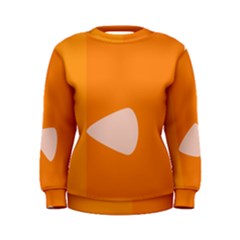 Screen Shot Circle Animations Orange White Line Color Women s Sweatshirt by Mariart