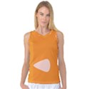 Screen Shot Circle Animations Orange White Line Color Women s Basketball Tank Top View1