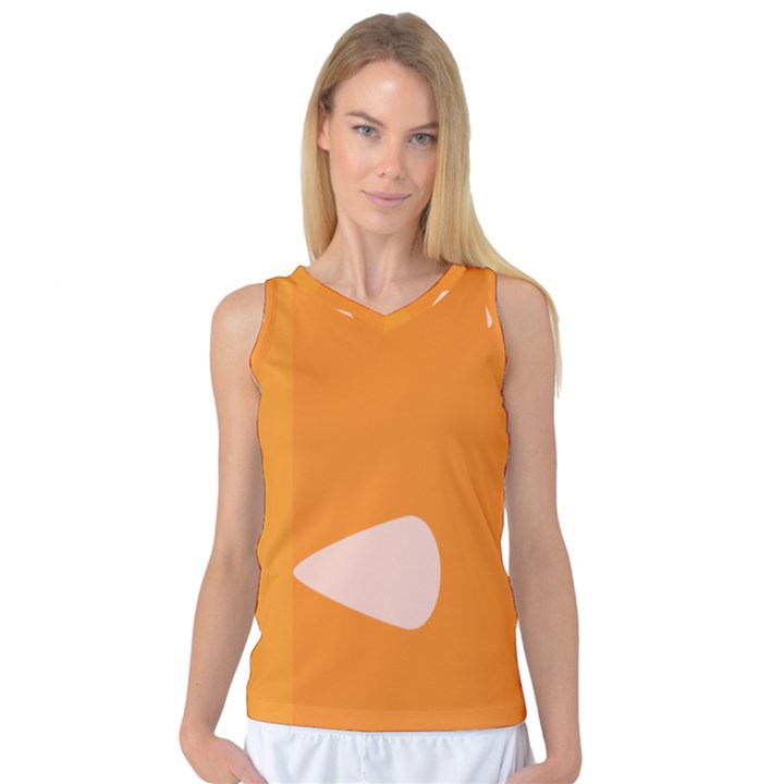 Screen Shot Circle Animations Orange White Line Color Women s Basketball Tank Top