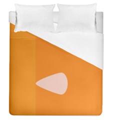 Screen Shot Circle Animations Orange White Line Color Duvet Cover (queen Size) by Mariart