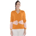 Screen Shot Circle Animations Orange White Line Color Wind Breaker (Women) View1