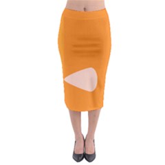 Screen Shot Circle Animations Orange White Line Color Midi Pencil Skirt by Mariart