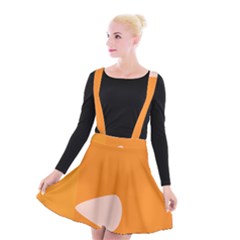 Screen Shot Circle Animations Orange White Line Color Suspender Skater Skirt by Mariart