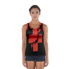 Sign Health Red Black Women s Sport Tank Top 