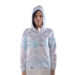 Sign Flower Floral Transparent Hooded Wind Breaker (women) by Mariart