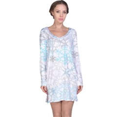 Sign Flower Floral Transparent Long Sleeve Nightdress by Mariart