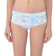 Sign Flower Floral Transparent Mid-waist Bikini Bottoms by Mariart