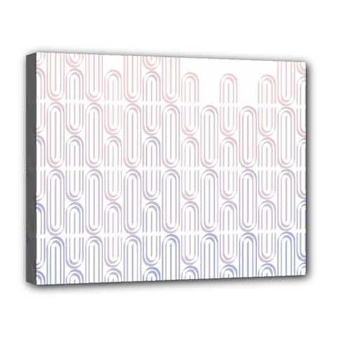 Seamless Horizontal Modern Stylish Repeating Geometric Shapes Rose Quartz Canvas 14  X 11  by Mariart