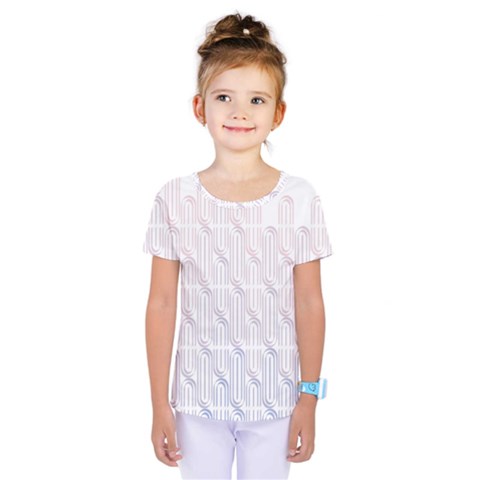 Seamless Horizontal Modern Stylish Repeating Geometric Shapes Rose Quartz Kids  One Piece Tee by Mariart