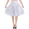 Seamless Horizontal Modern Stylish Repeating Geometric Shapes Rose Quartz Flared Midi Skirt View1