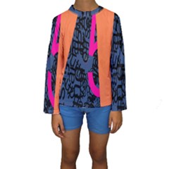 Recursive Reality Number Kids  Long Sleeve Swimwear by Mariart