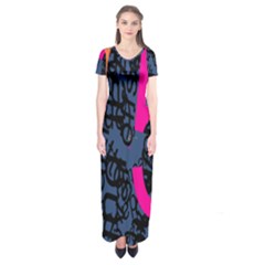 Recursive Reality Number Short Sleeve Maxi Dress by Mariart