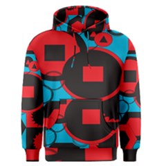 Stancilm Circle Round Plaid Triangle Red Blue Black Men s Pullover Hoodie by Mariart