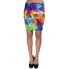 Triangles Space Rainbow Color Bodycon Skirt by Mariart