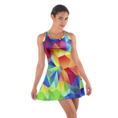 Triangles Space Rainbow Color Cotton Racerback Dress by Mariart