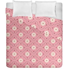 Sunflower Star White Pink Chevron Wave Polka Duvet Cover Double Side (california King Size) by Mariart