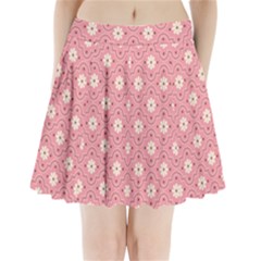 Sunflower Star White Pink Chevron Wave Polka Pleated Mini Skirt by Mariart