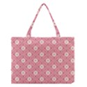 Sunflower Star White Pink Chevron Wave Polka Medium Tote Bag View1