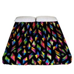 Skulls Bone Face Mask Triangle Rainbow Color Fitted Sheet (california King Size) by Mariart