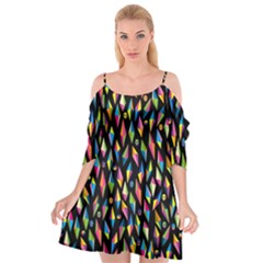 Skulls Bone Face Mask Triangle Rainbow Color Cutout Spaghetti Strap Chiffon Dress by Mariart