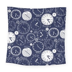 World Clocks Square Tapestry (large) by Mariart