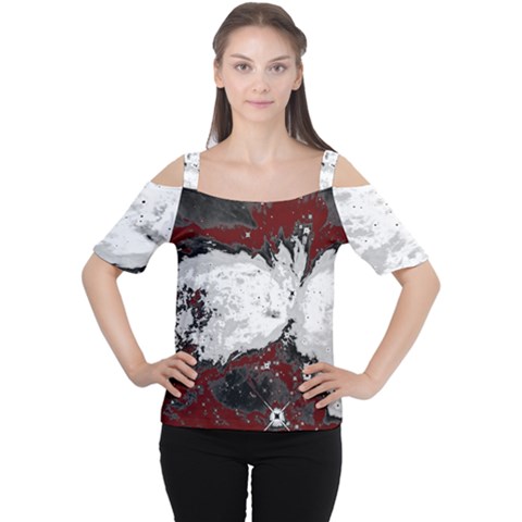 Abstraction Women s Cutout Shoulder Tee by Valentinaart