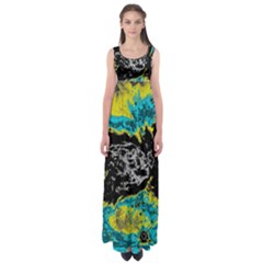 Abstraction Empire Waist Maxi Dress by Valentinaart