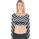 Zigzag pattern Long Sleeve Crop Top View1