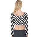 Zigzag pattern Long Sleeve Crop Top View2