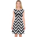 Zigzag pattern Capsleeve Midi Dress View1