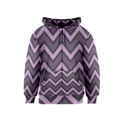 Zigzag Pattern Kids  Zipper Hoodie by Valentinaart