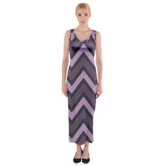 Zigzag Pattern Fitted Maxi Dress by Valentinaart