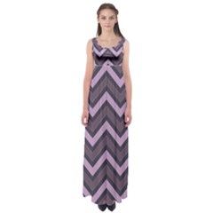 Zigzag Pattern Empire Waist Maxi Dress