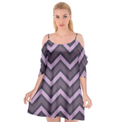 Zigzag Pattern Cutout Spaghetti Strap Chiffon Dress by Valentinaart