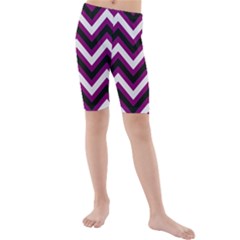 Zigzag Pattern Kids  Mid Length Swim Shorts by Valentinaart