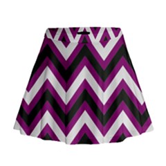 Zigzag Pattern Mini Flare Skirt by Valentinaart