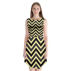 Zigzag Pattern Sleeveless Chiffon Dress   by Valentinaart