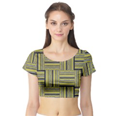 Pattern Short Sleeve Crop Top (tight Fit) by Valentinaart