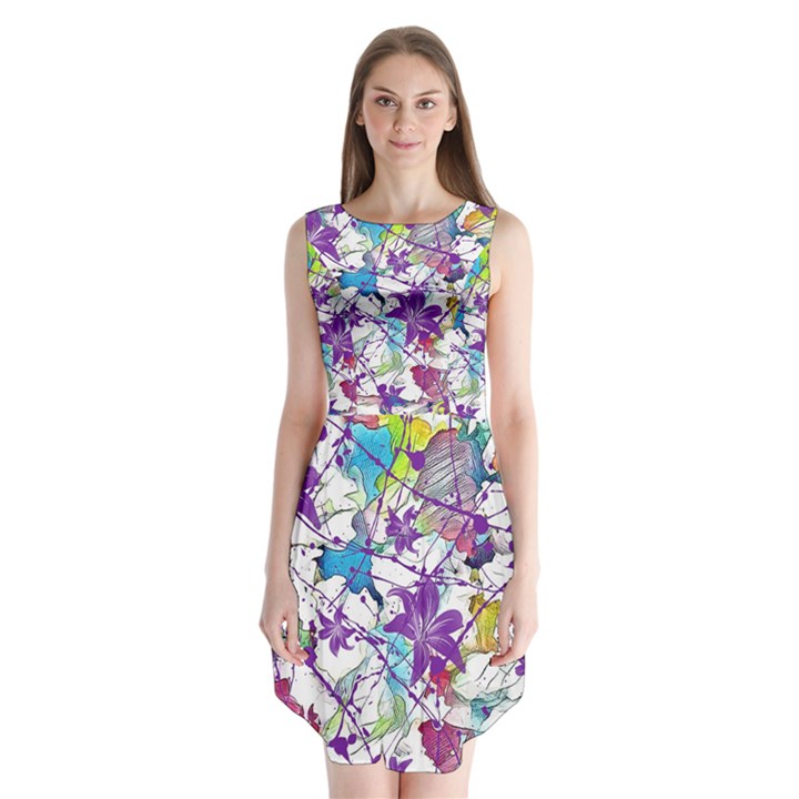 Lilac Lillys Sleeveless Chiffon Dress  