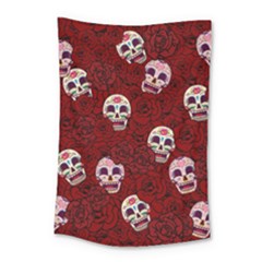 Funny Skull Rosebed Small Tapestry